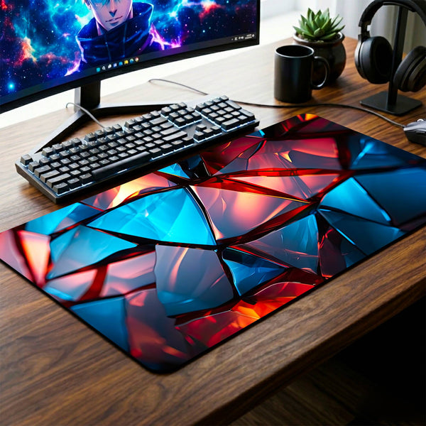 Geometric Glass Desk Mat - 14 x 23 Inch image