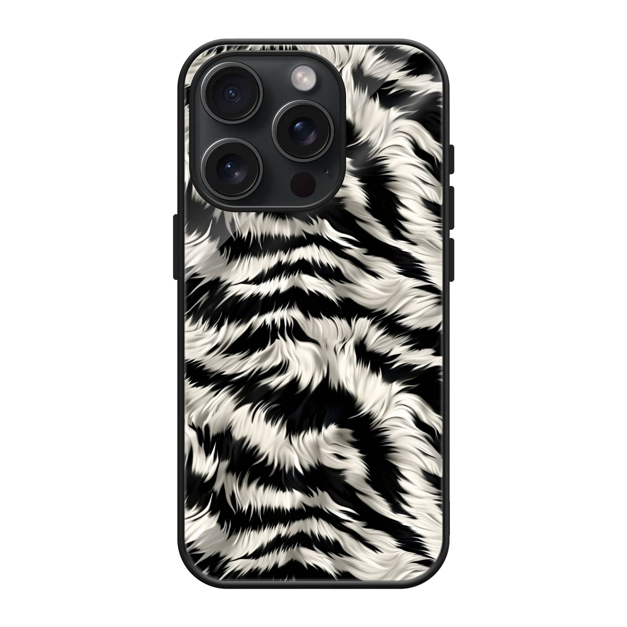 Zebra Fur Glass Case image 0 Main image