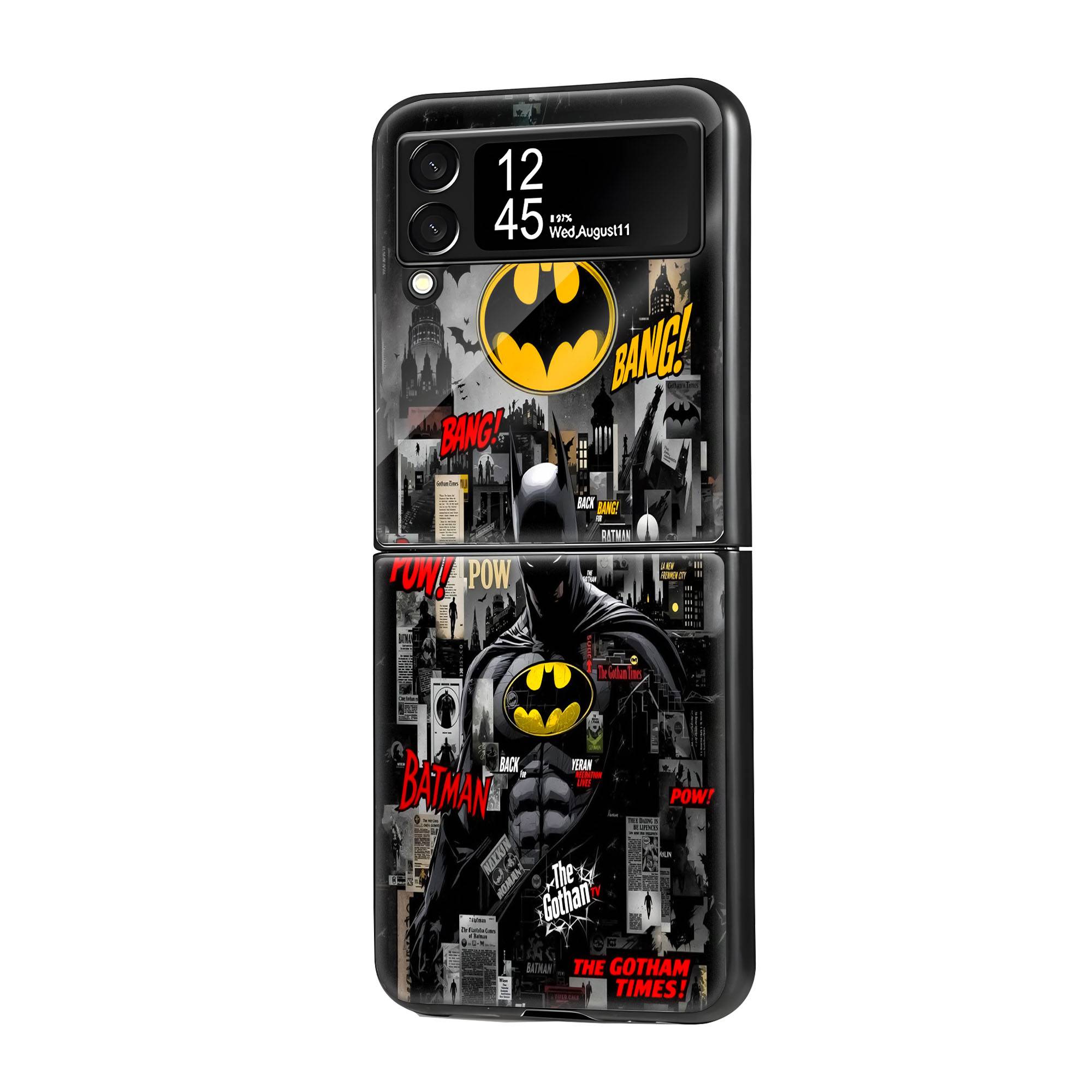 Batman Comic Book Samsung Z Flip Glass Case image 0