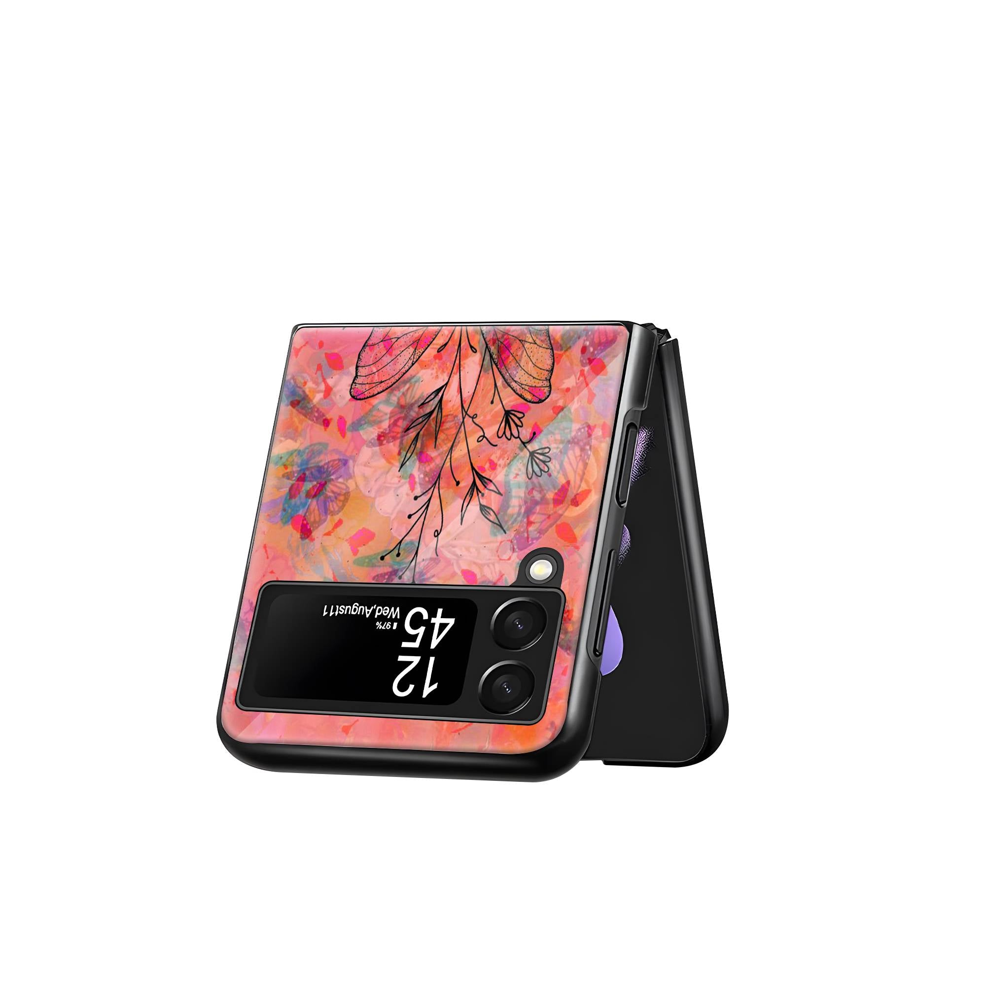 Painted Wings Samsung Z Flip Glass Case image 2