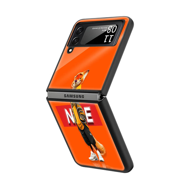 Modern Fox Samsung Z Flip Glass Case image 1