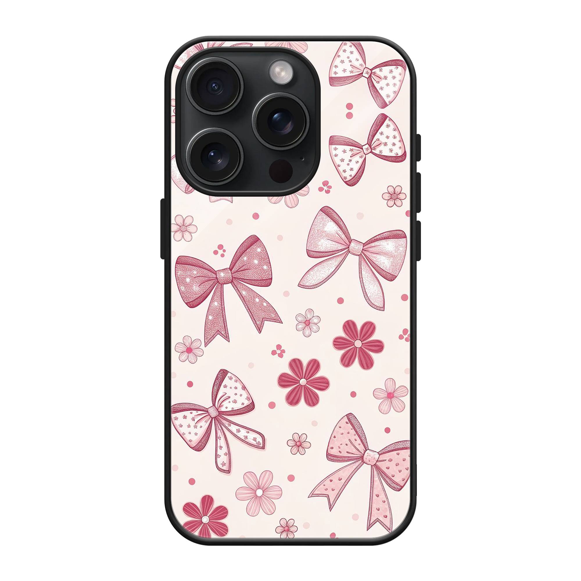 Pink Bow Glass Case image 0 Main image