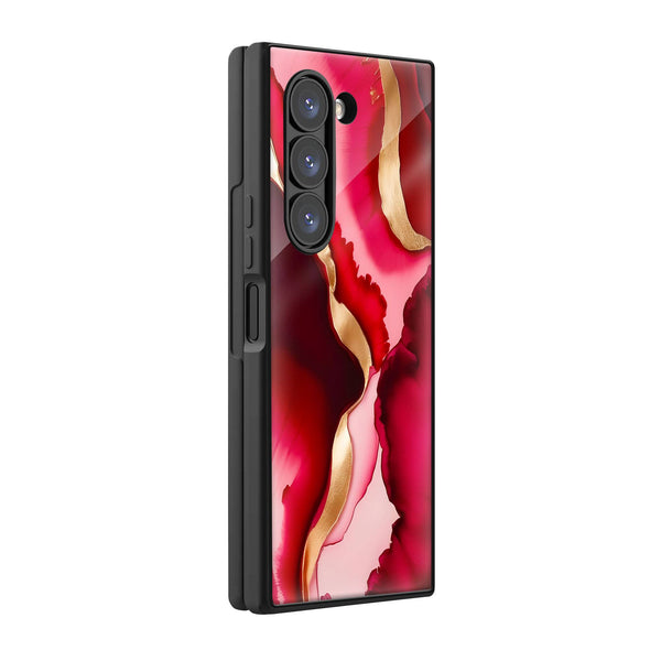 Modern Resin Art Samsung Z Fold Glass Case image 0