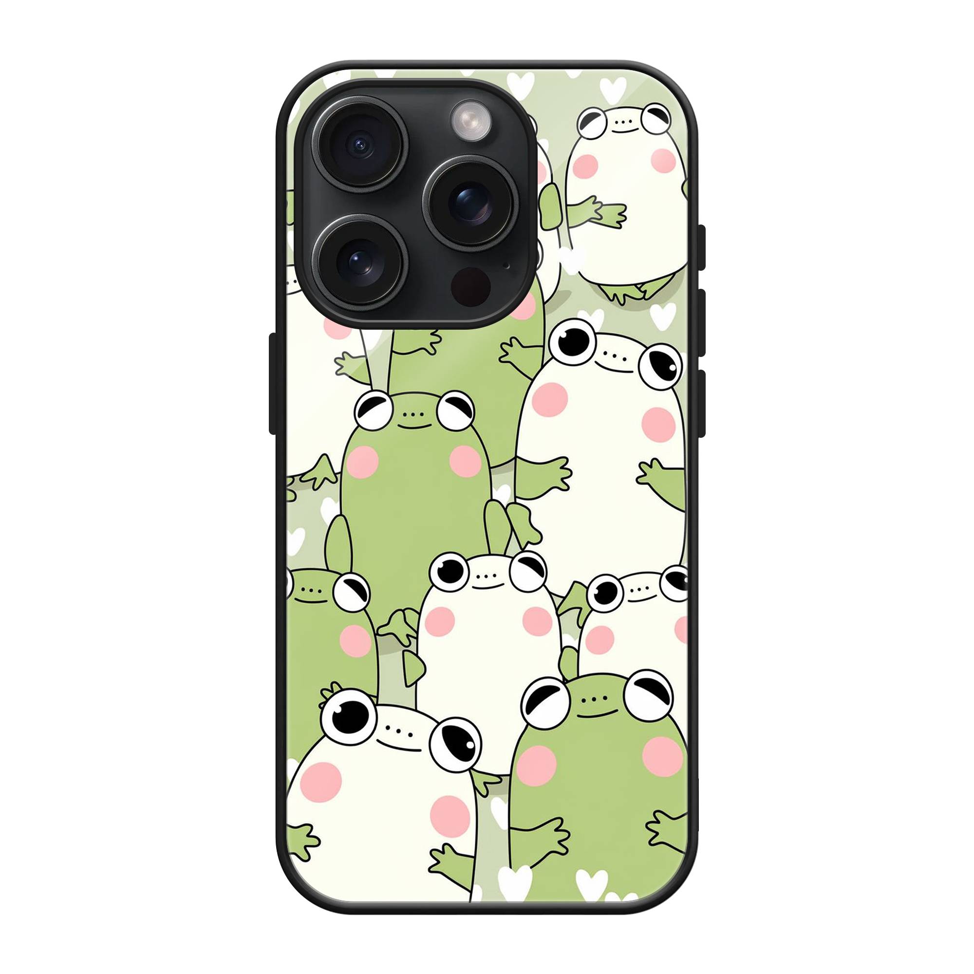 Cute Frogs Glass Case image 0 Main image