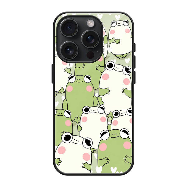 Cute Frogs Glass Case image 0