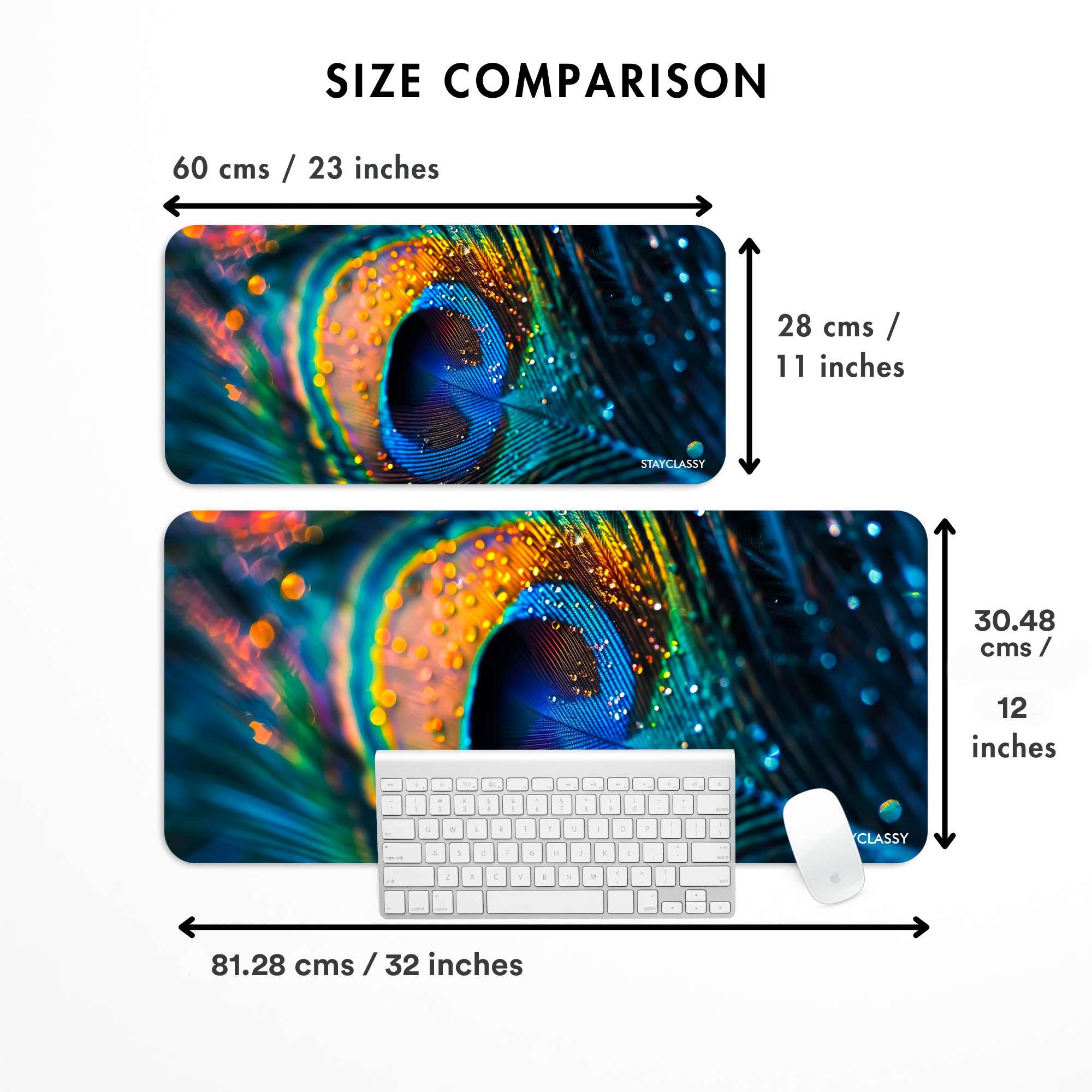 Peacock Feather Desk Mat image 3