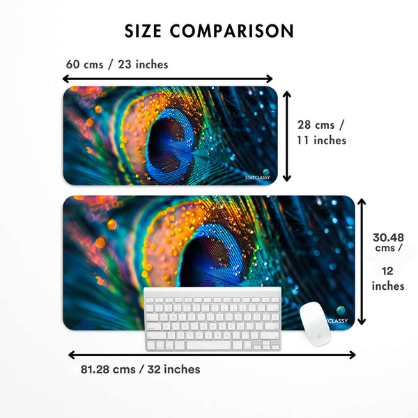 Peacock Feather Desk Mat image 3