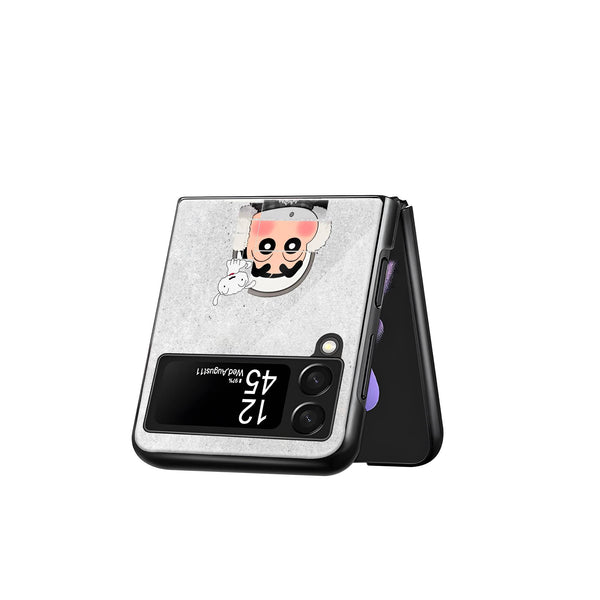 Shades of Shinchan Samsung Z Flip Glass Case image 2