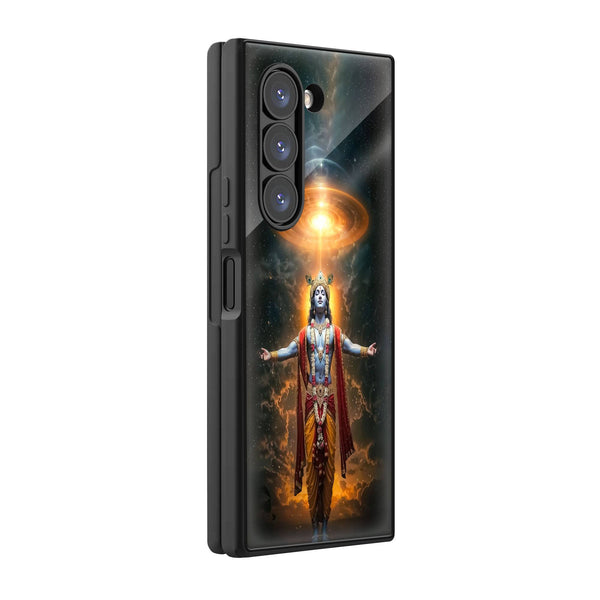 Lord Krishna Samsung Z Fold Glass Case image 0