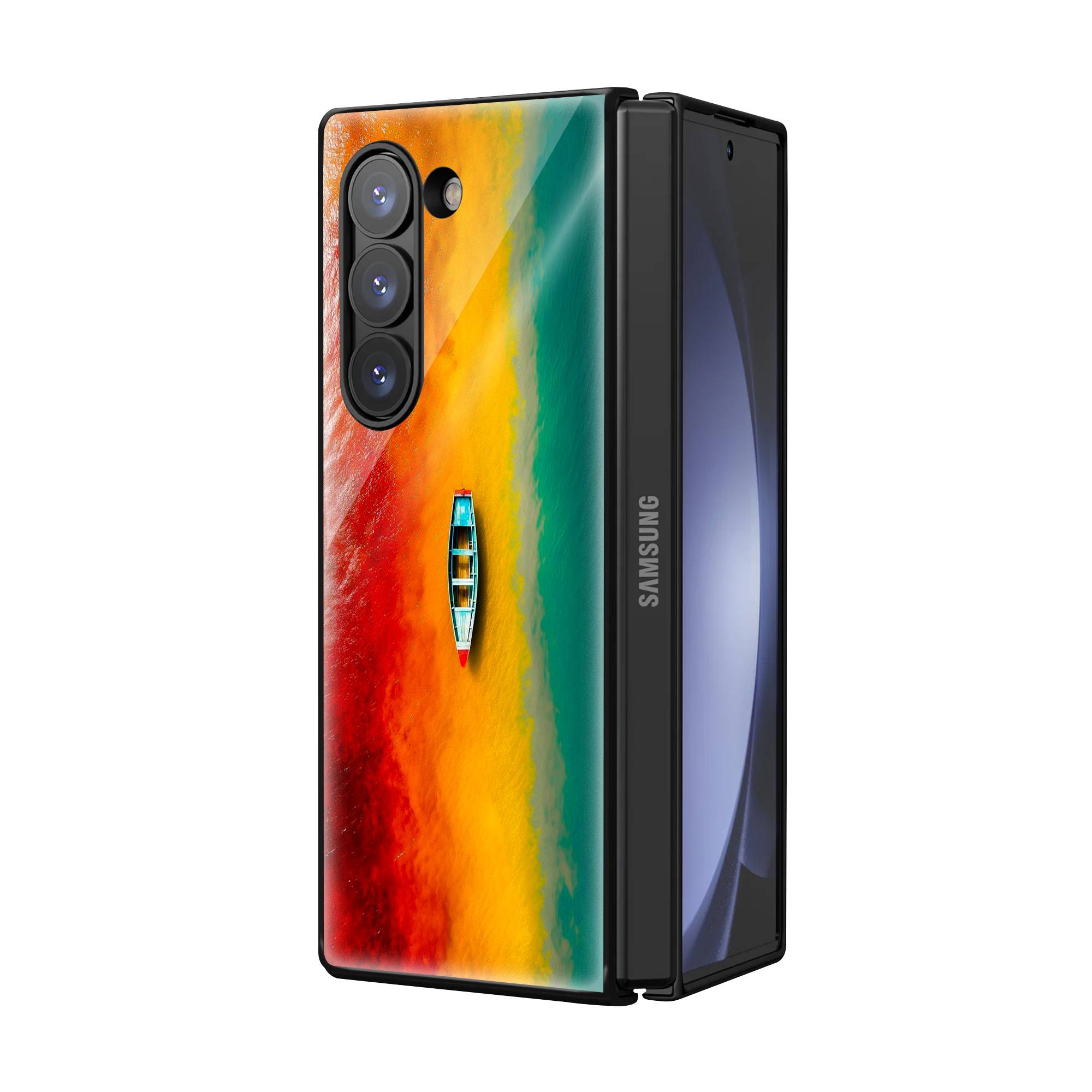 Rainbow Beach Samsung Z Fold Glass Case Secondary image