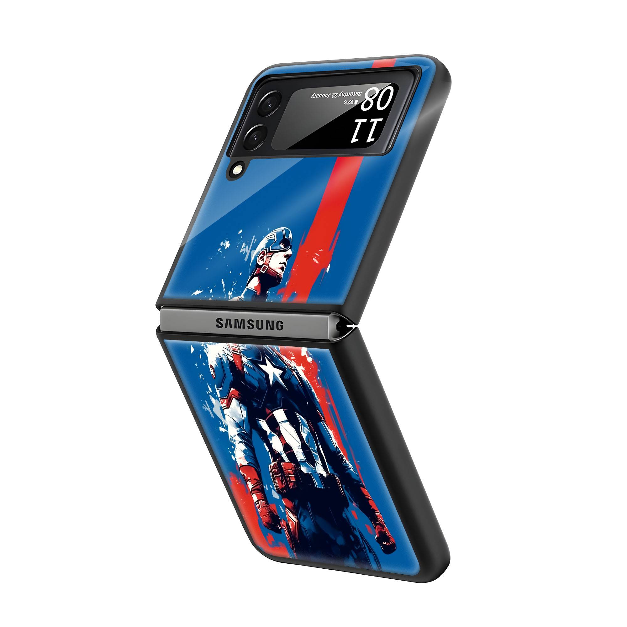 Captain America Samsung Z Flip Glass Case Secondary image