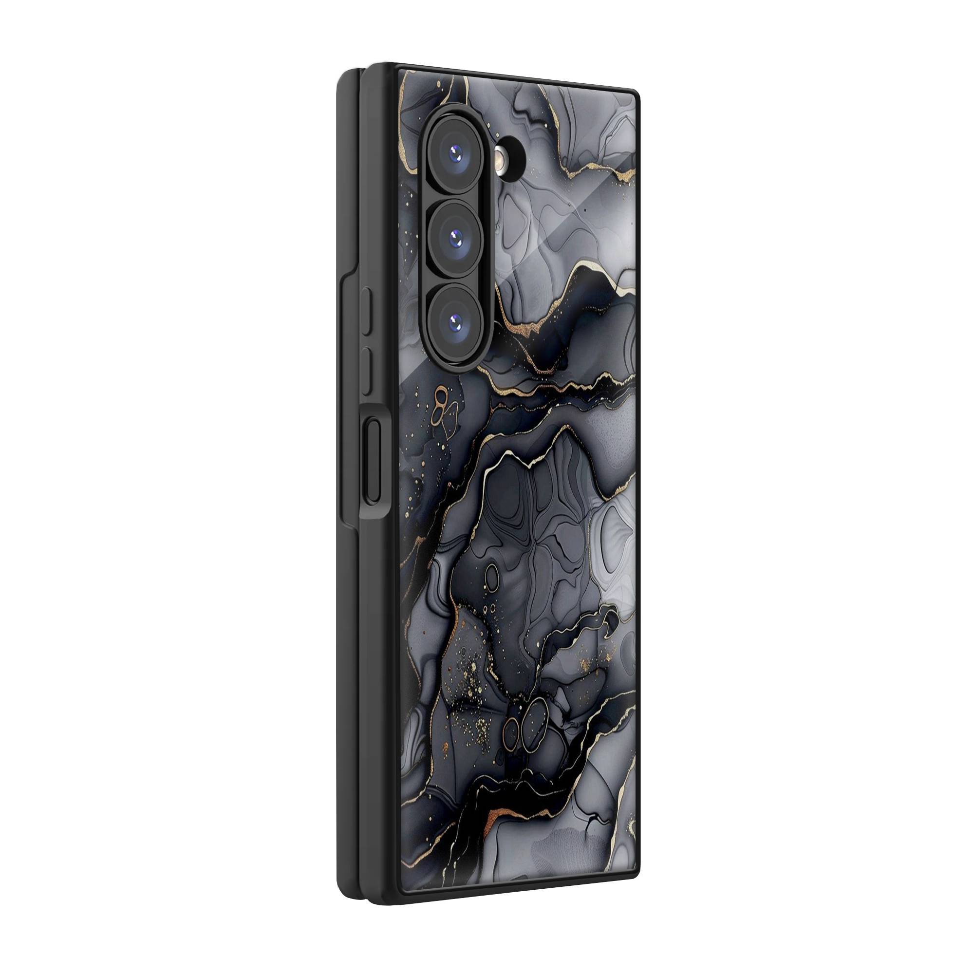 Generated Marble Samsung Z Fold Glass Case image 0
