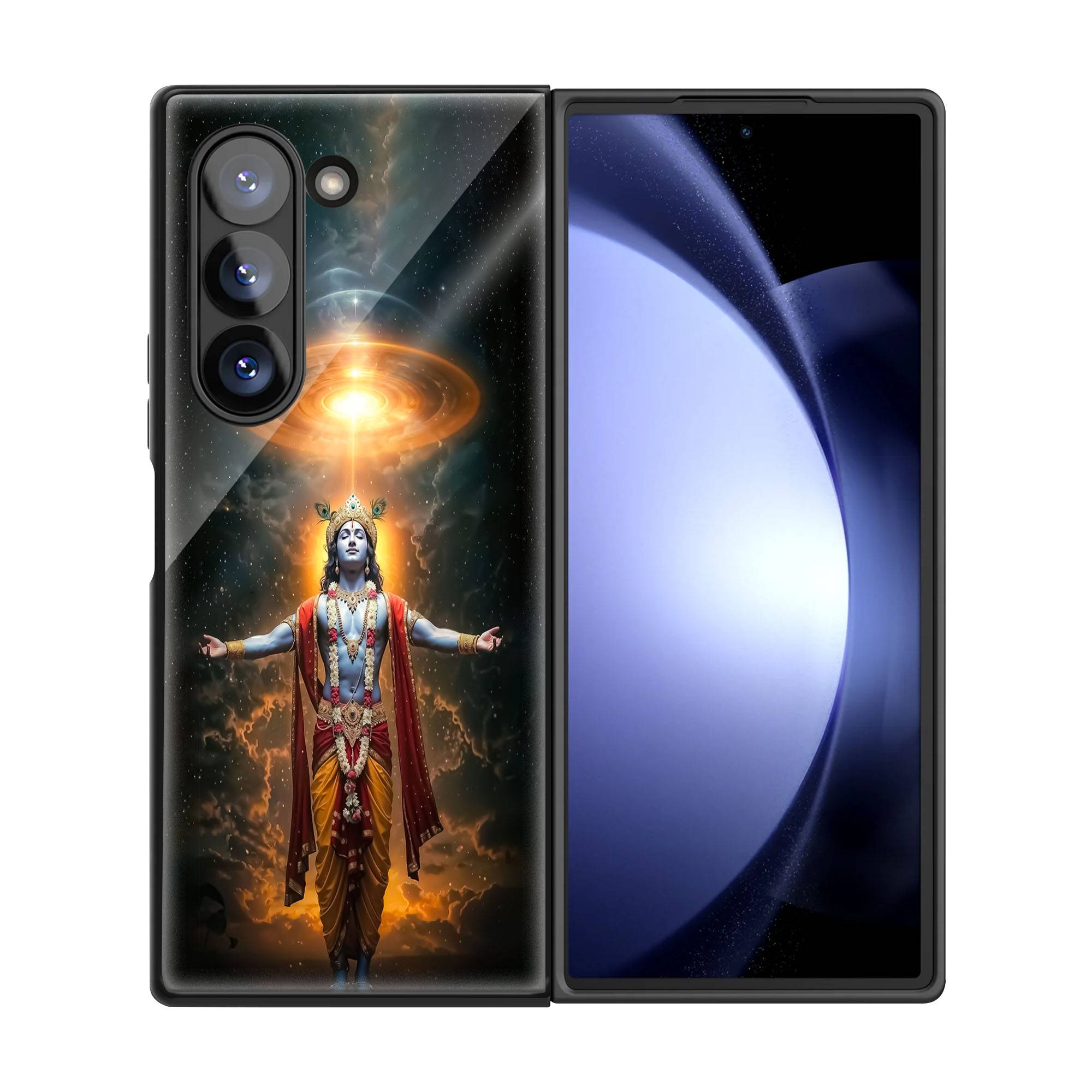 Lord Krishna Samsung Z Fold Glass Case image 2