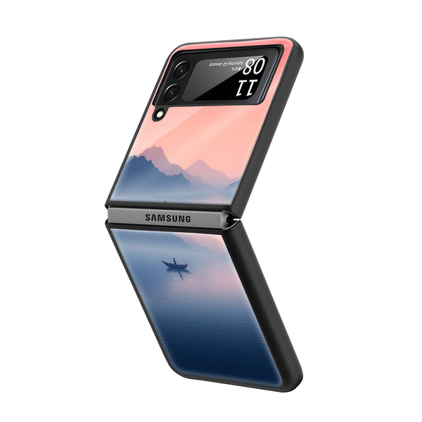 Lake Solitude Samsung Z Flip Glass Case image 1