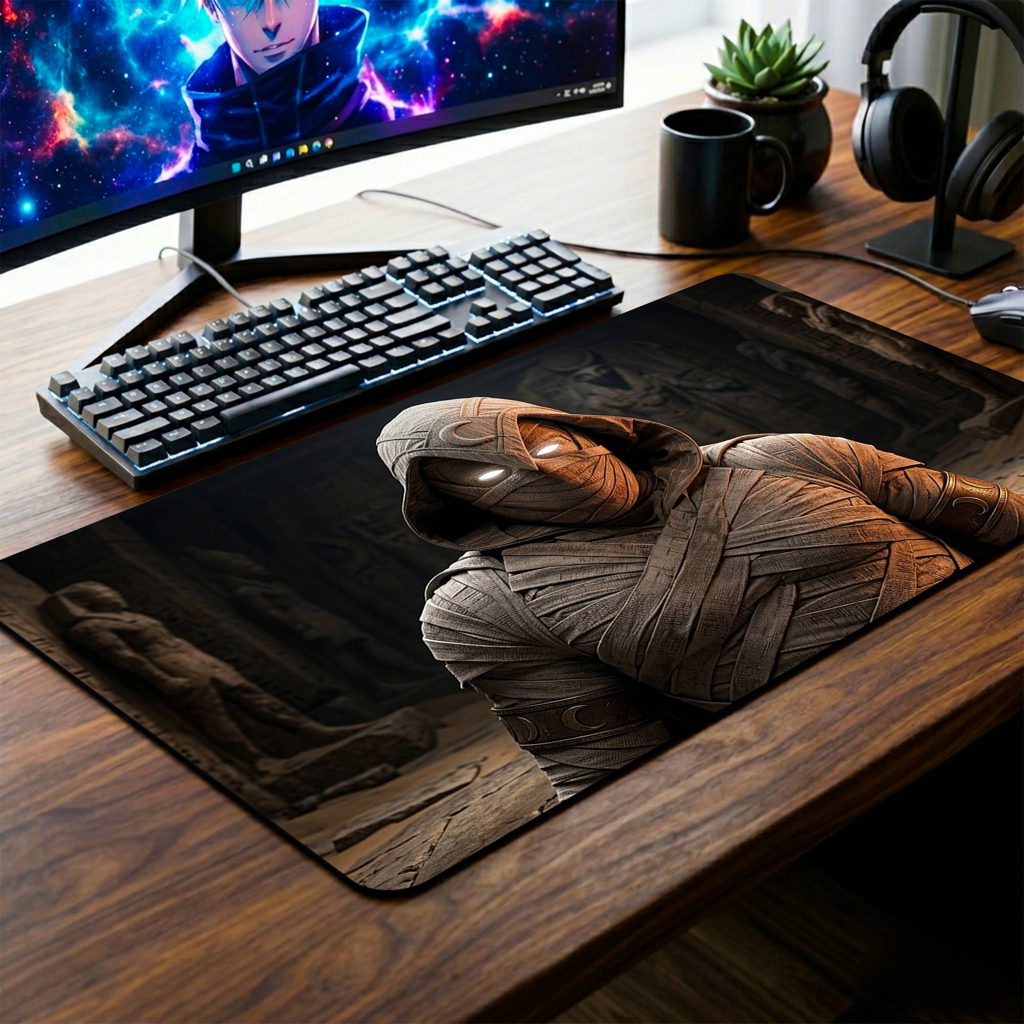 Mummy-Wrapped Desk Mat - 14 x 23 Inch image