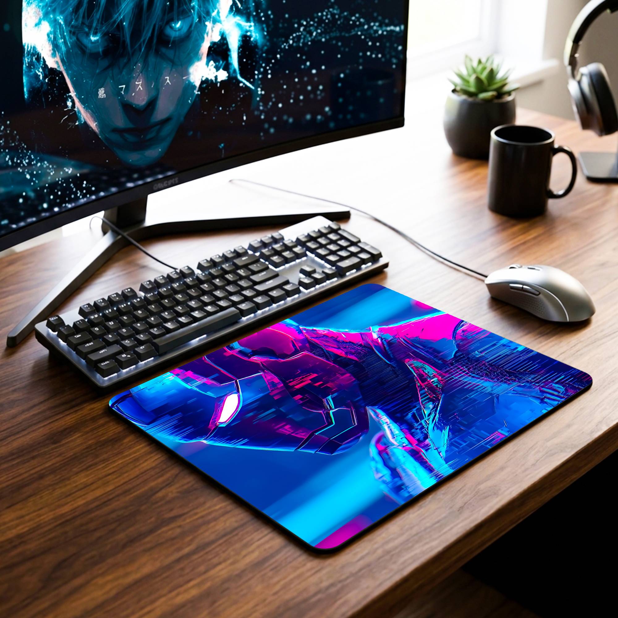 Cyber Iron Man Desk Mat - 7.5 x 9 Inch image
