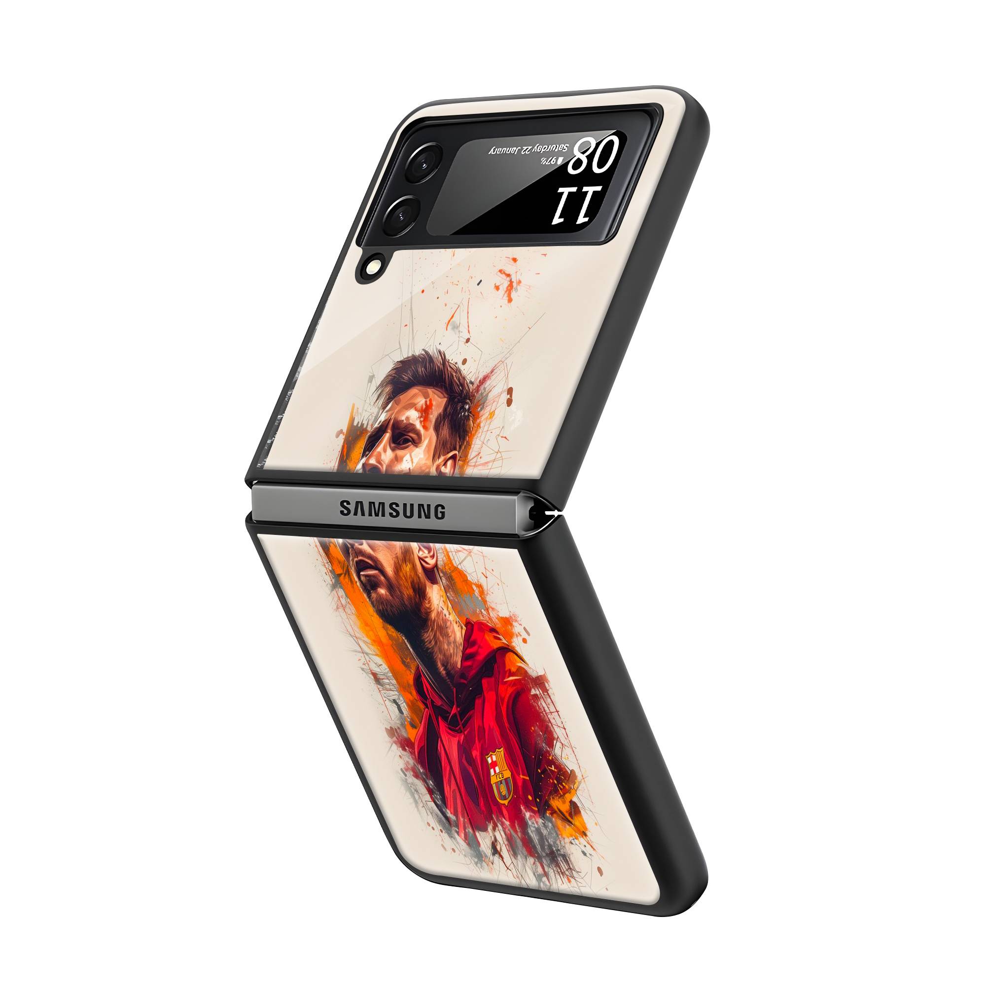 Lionel Messi Samsung Z Flip Glass Case Secondary image