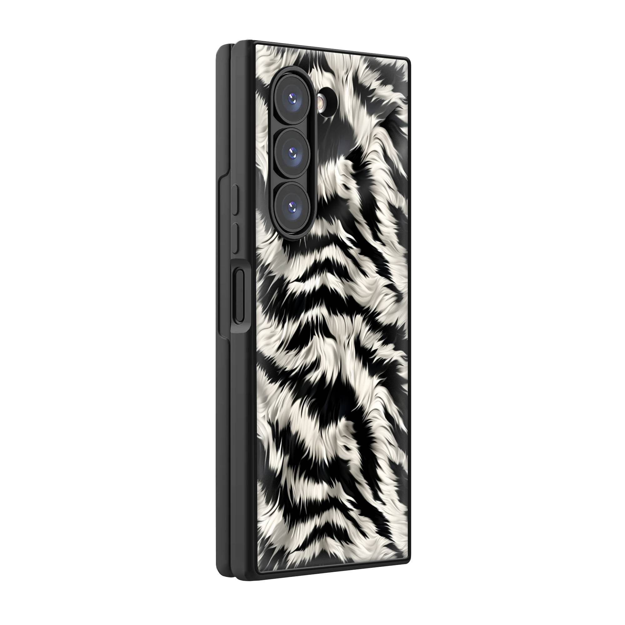 Zebra Fur Samsung Z Fold Glass Case image 0 Main image