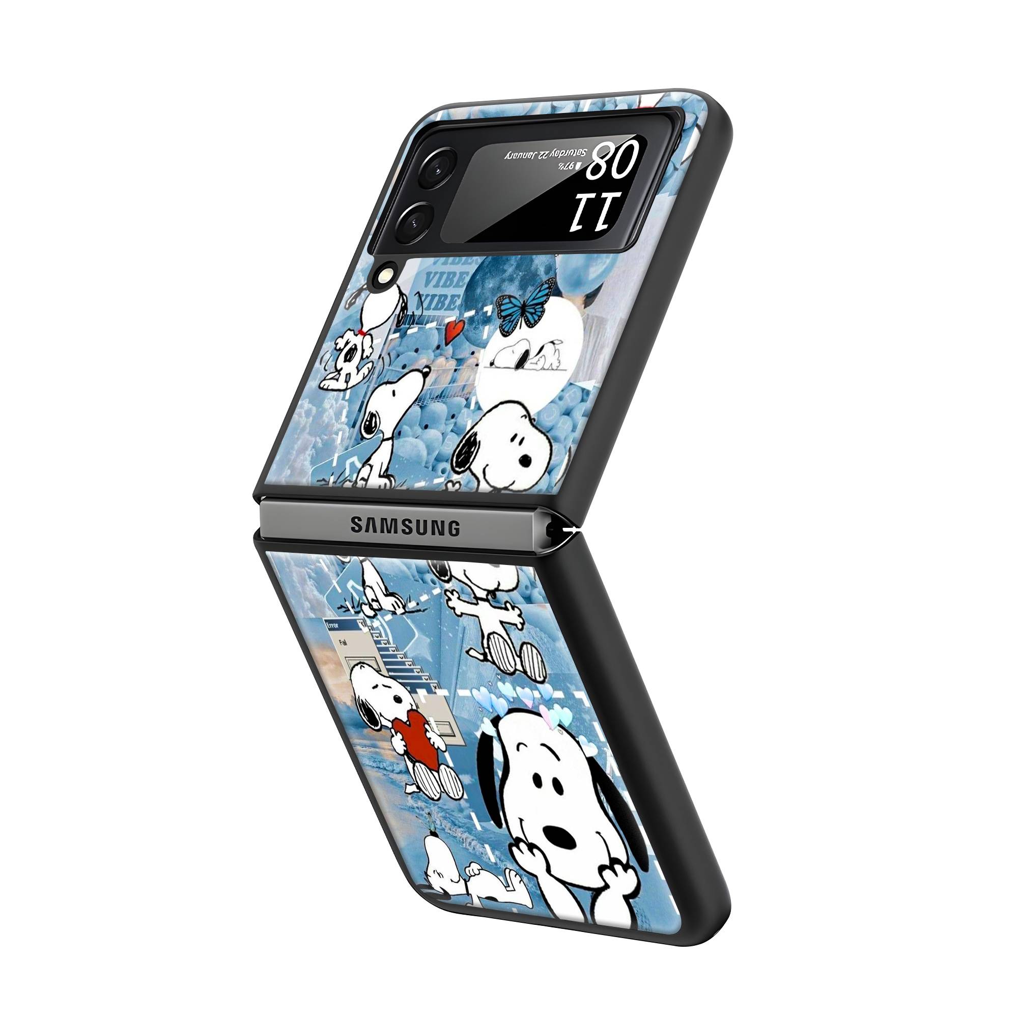 Snoopy Samsung Z Flip Glass Case Secondary image