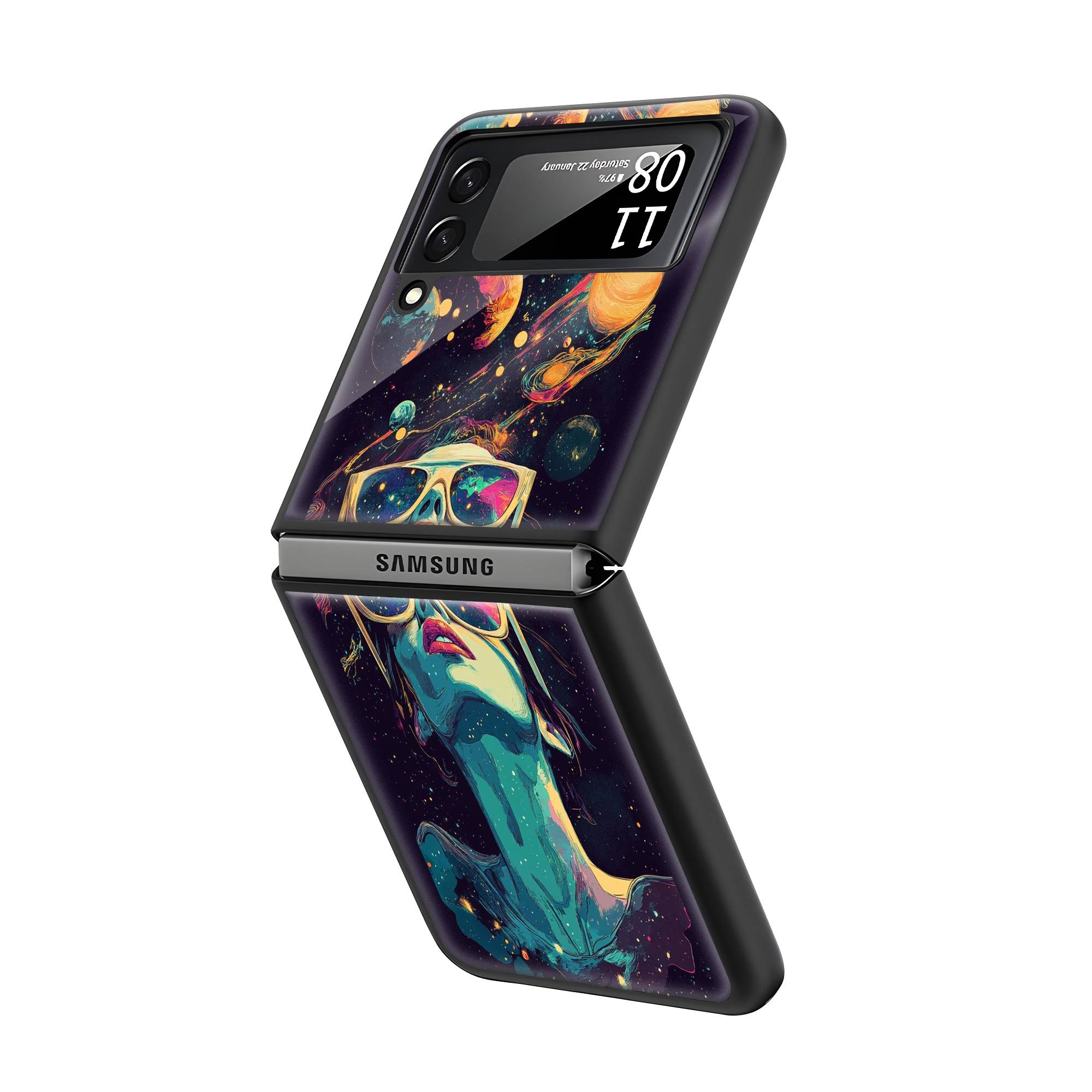 Interstellar Pop Art Samsung Z Flip Glass Case image 1