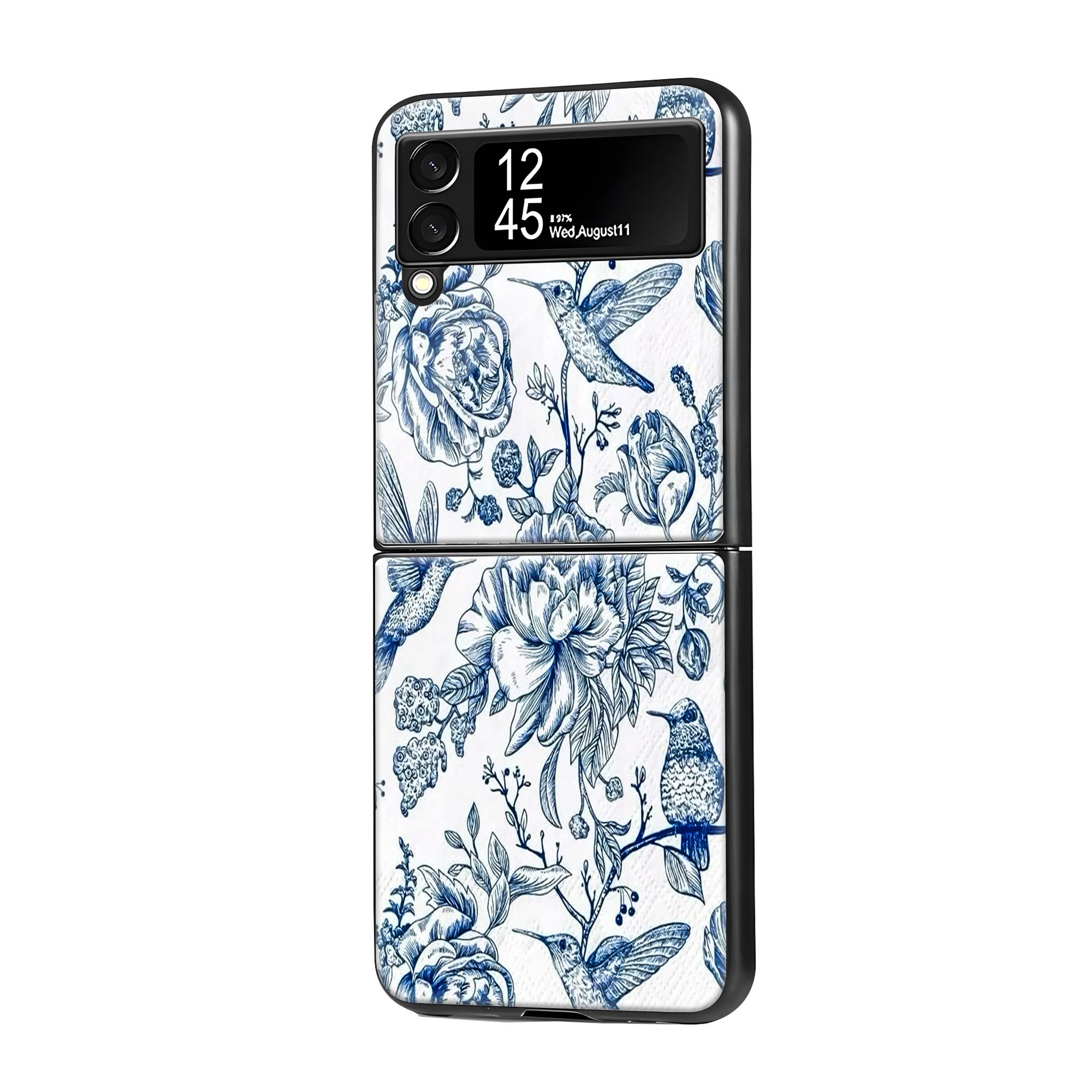 Bluebloom Samsung Z Flip Glass Case image 0 Main image