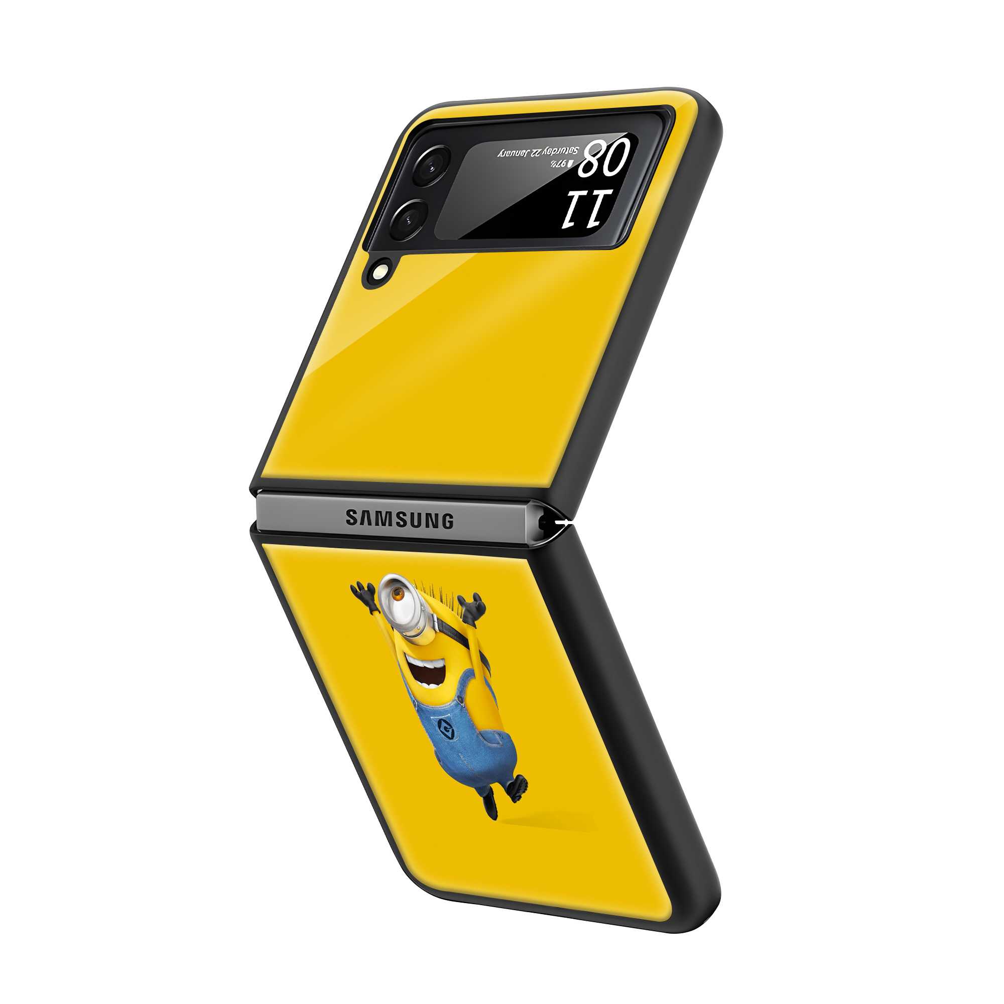 Minion Samsung Z Flip Glass Case image 1