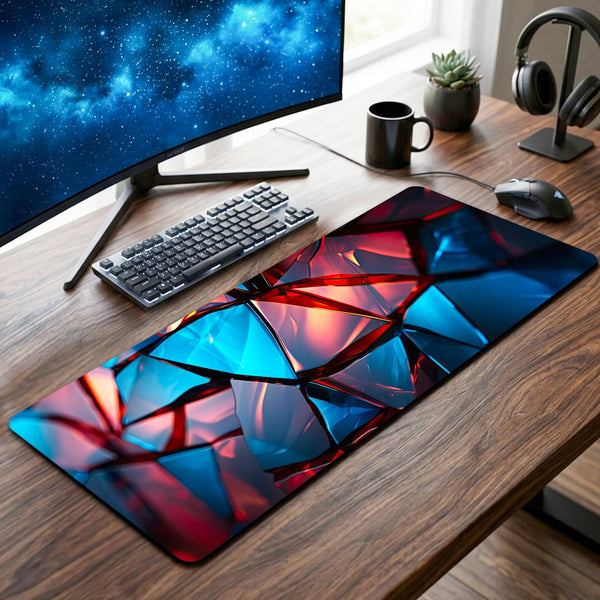 Geometric Glass Desk Mat - 12 x 32 Inch image