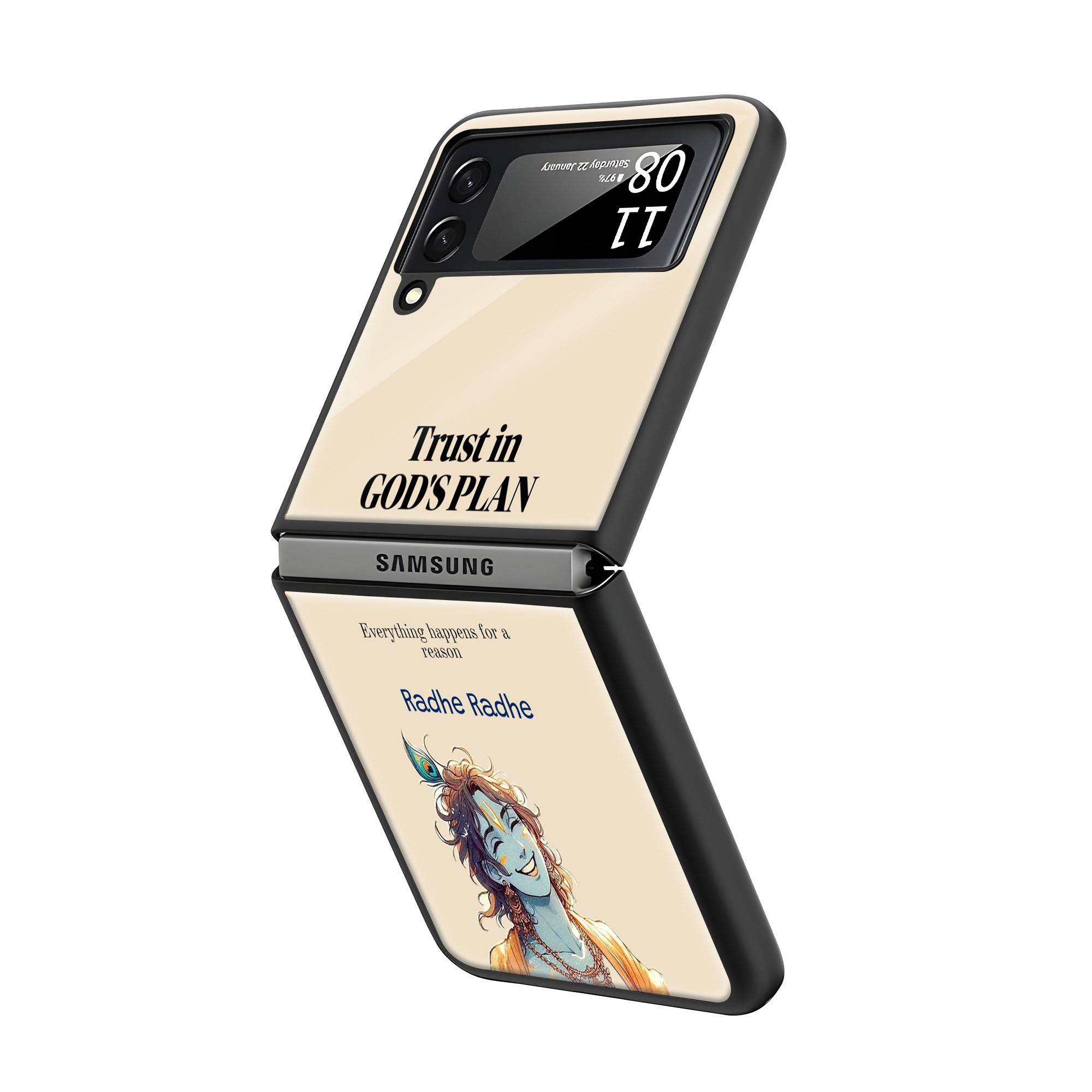 Joyful Trust Samsung Z Flip Glass Case image 1
