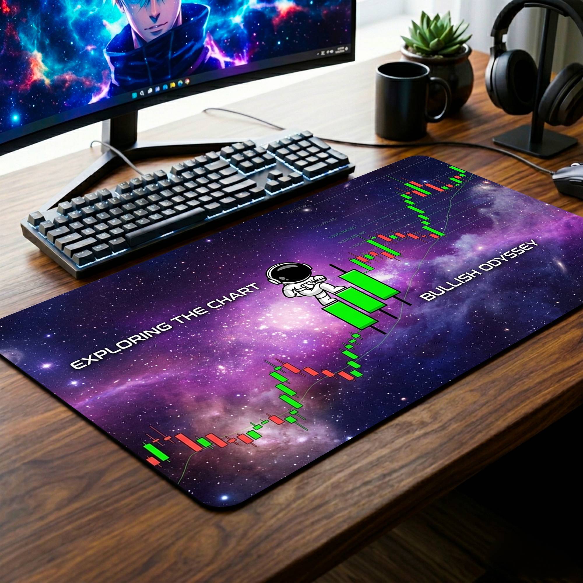 Astronaut Walking Desk Mat - 14 x 23 Inch image