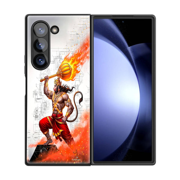 Bajrangbali Samsung Z Fold Glass Case image 2