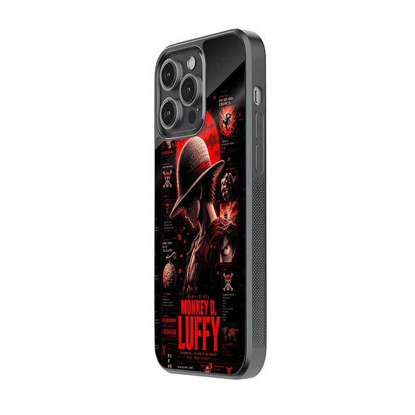 Red Luffy Glass Case image 1
