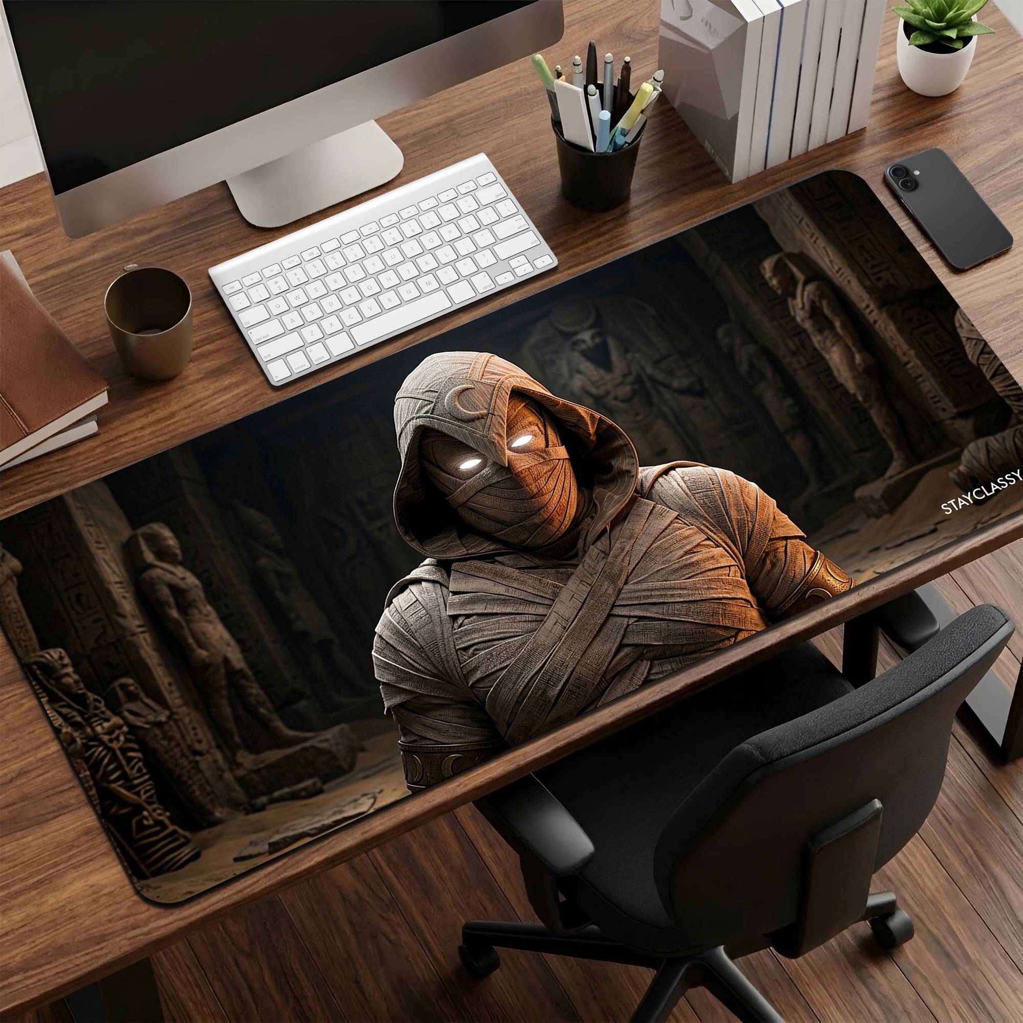 Mummy-Wrapped Desk Mat image 0