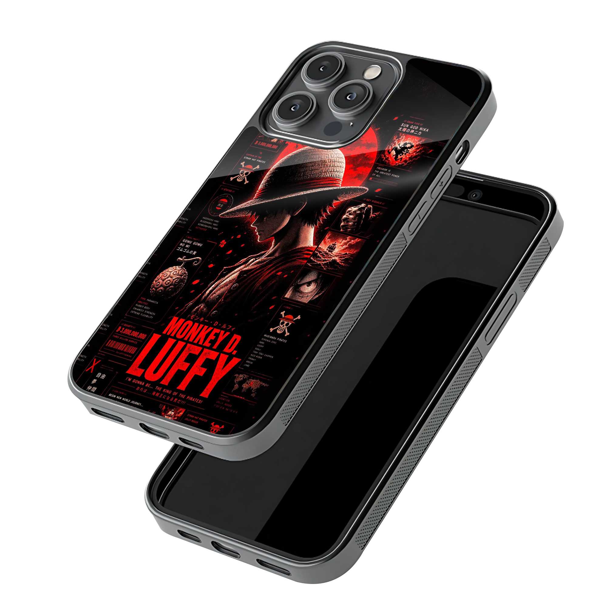 Red Luffy Glass Case image 2