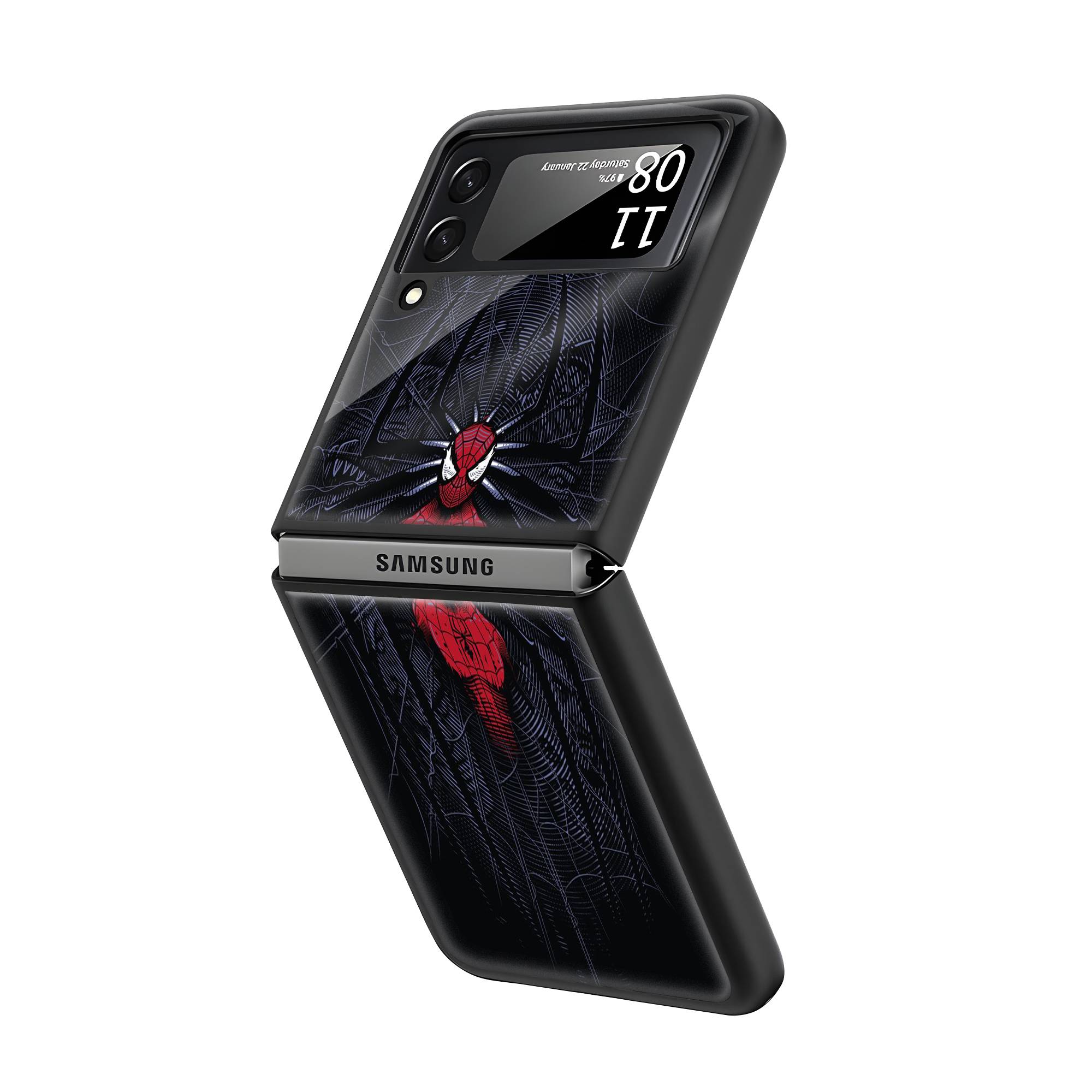 Dark Spider-Man Samsung Z Flip Glass Case Secondary image