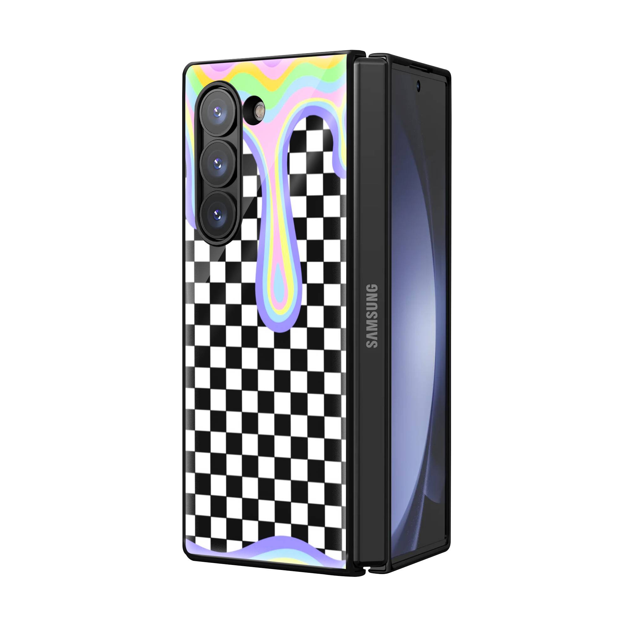 Vibrant Drip Samsung Z Fold Glass Case Secondary image