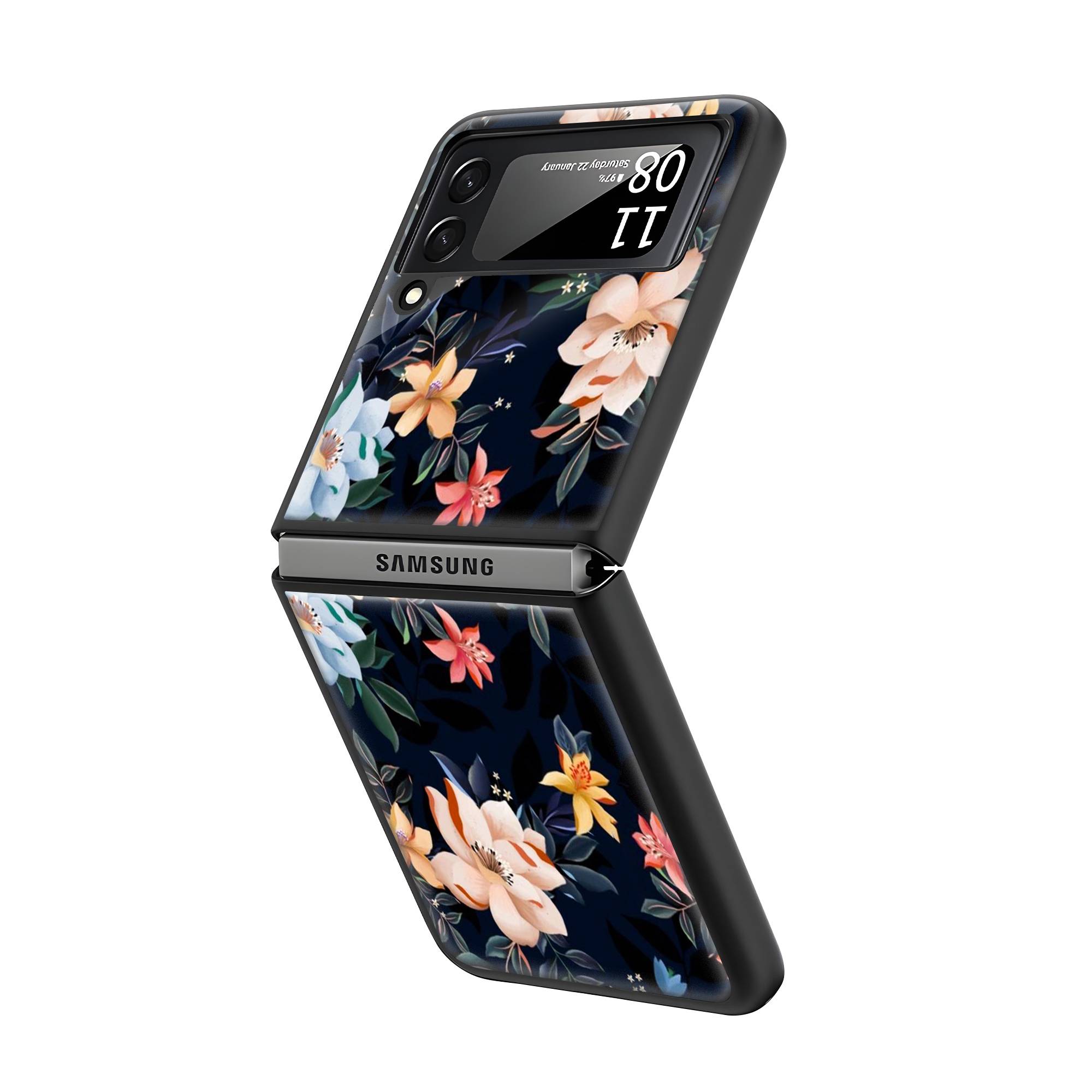 Premium Vector Floral Samsung Z Flip Glass Case Secondary image