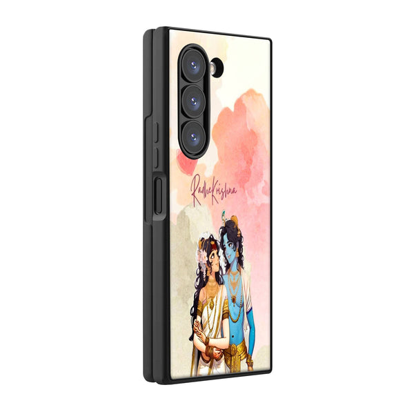 Radha-Krishna Heart Samsung Z Fold Glass Case image 0