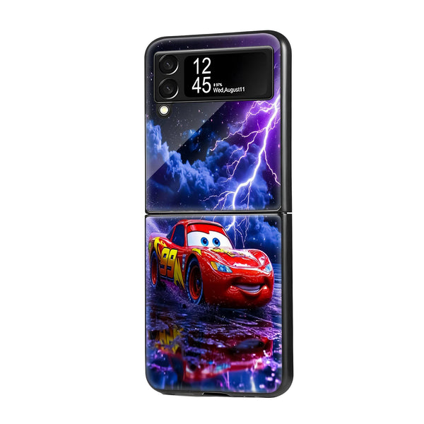 Lightning McQueen Samsung Z Flip Glass Case image 0