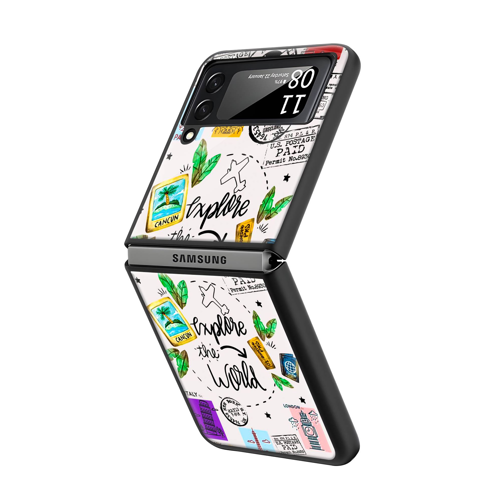 Explore The World Samsung Z Flip Glass Case Secondary image