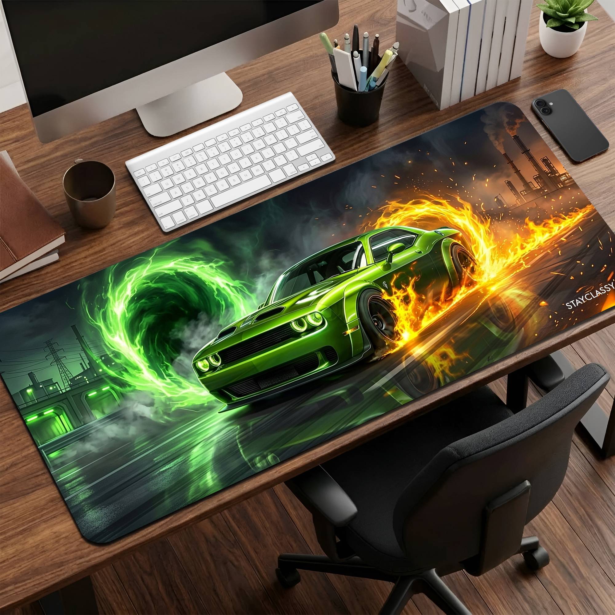 Green Dodge Desk Mat image 0 Main image