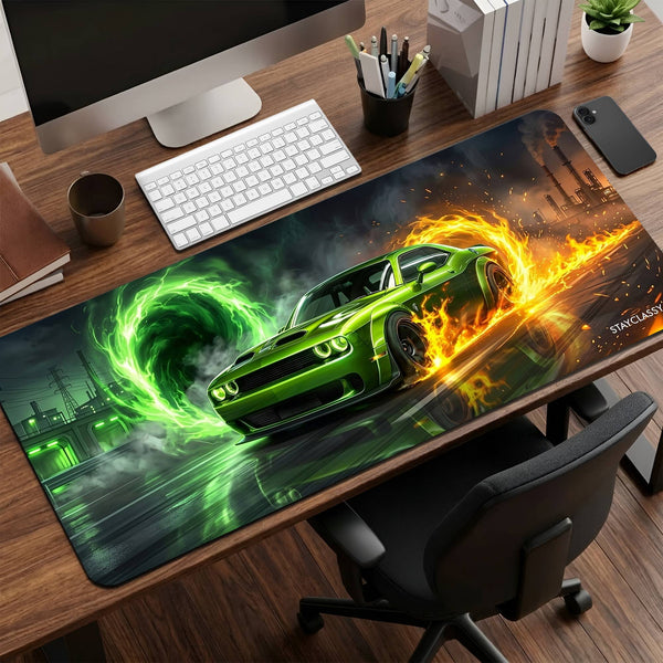 Green Dodge Desk Mat image 0