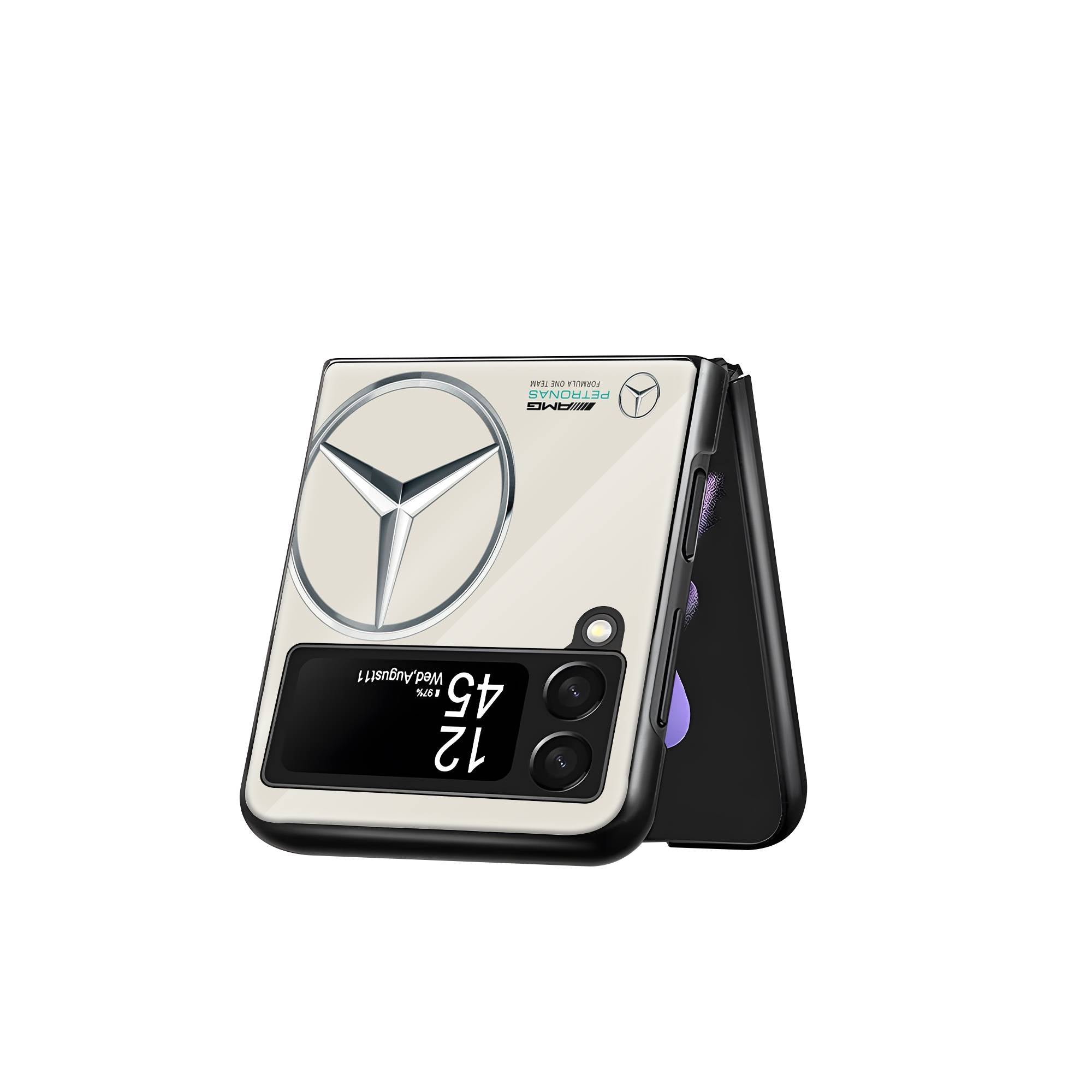 Mercedes F1 Samsung Z Flip Glass Case image 2