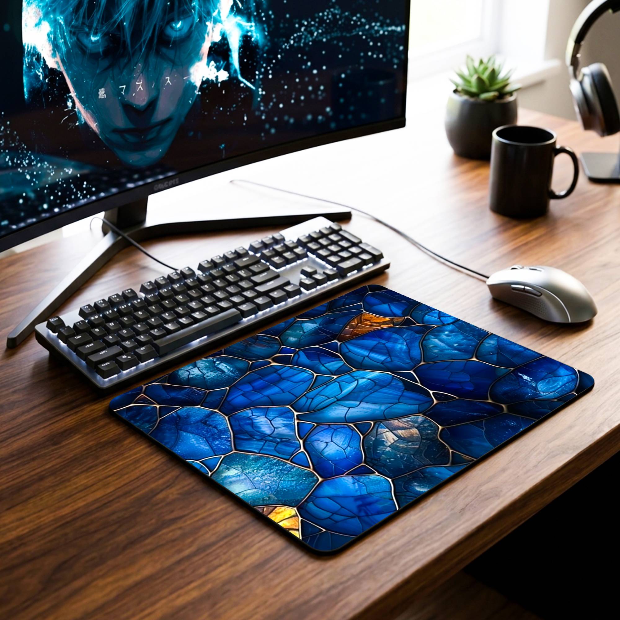 Mosaic Pattern Desk Mat - 7.5 x 9 Inch image
