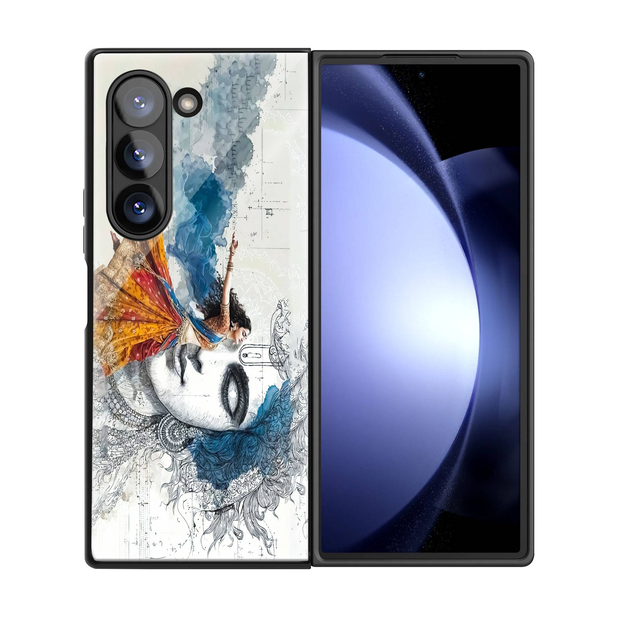 Watercolor Devotion Samsung Z Fold Glass Case image 2