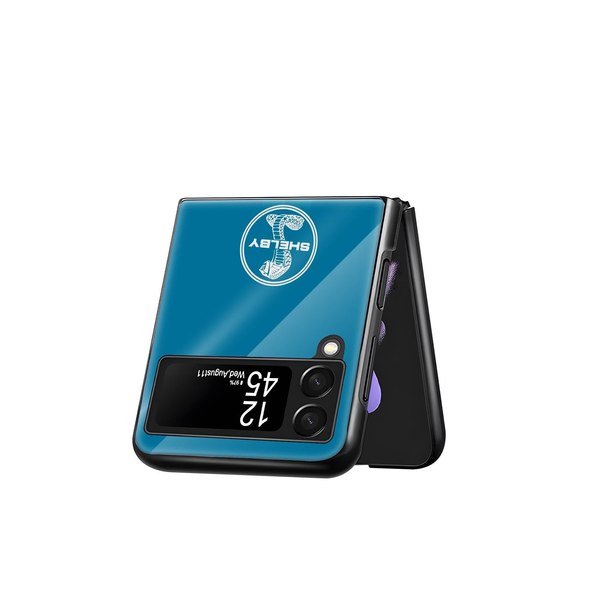 Blue Shelby Samsung Z Flip Glass Case image 2