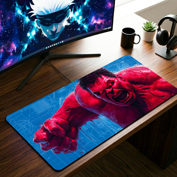 Red Hulk Desk Mat - 11 x 23 Inch image