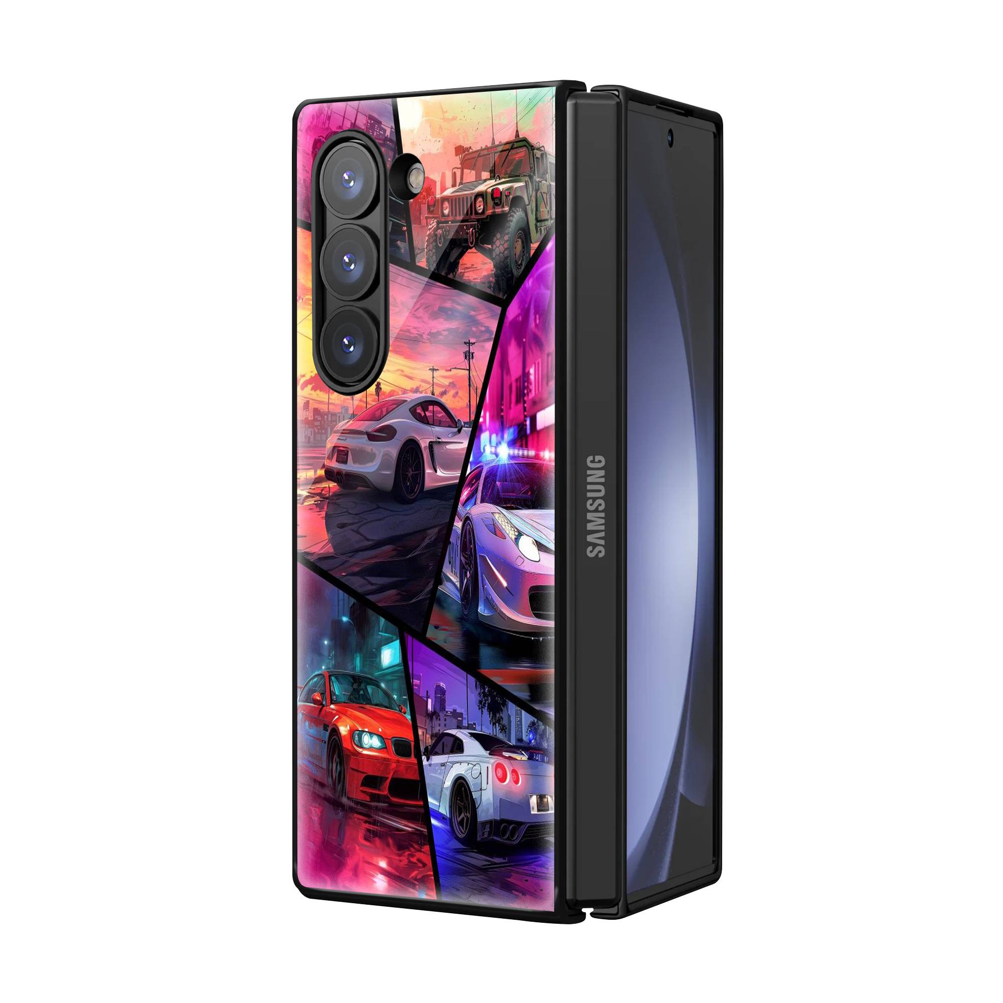 GTA Cars Samsung Z Fold Glass Case Secondary image