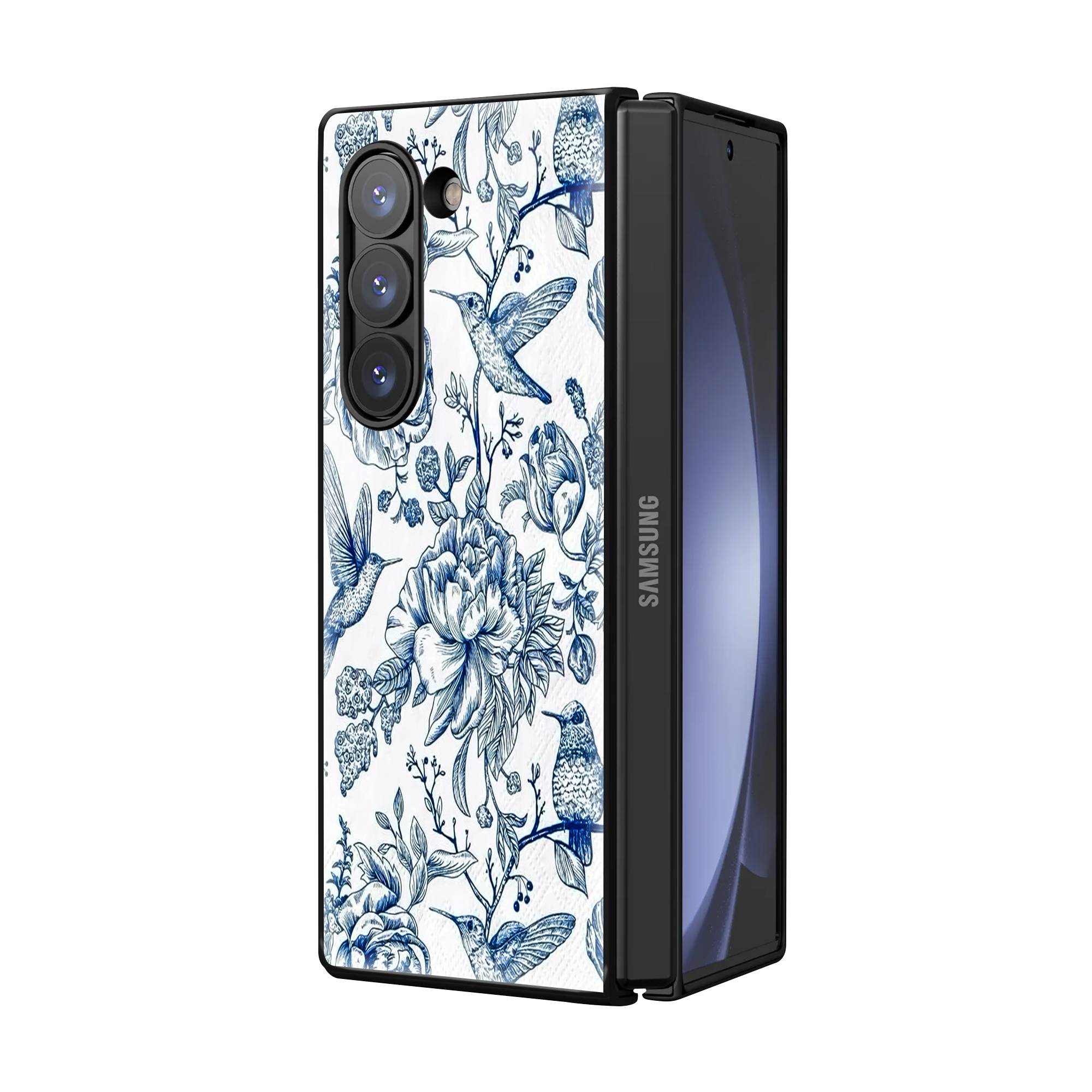 Bluebloom Samsung Z Fold Glass Case image 1