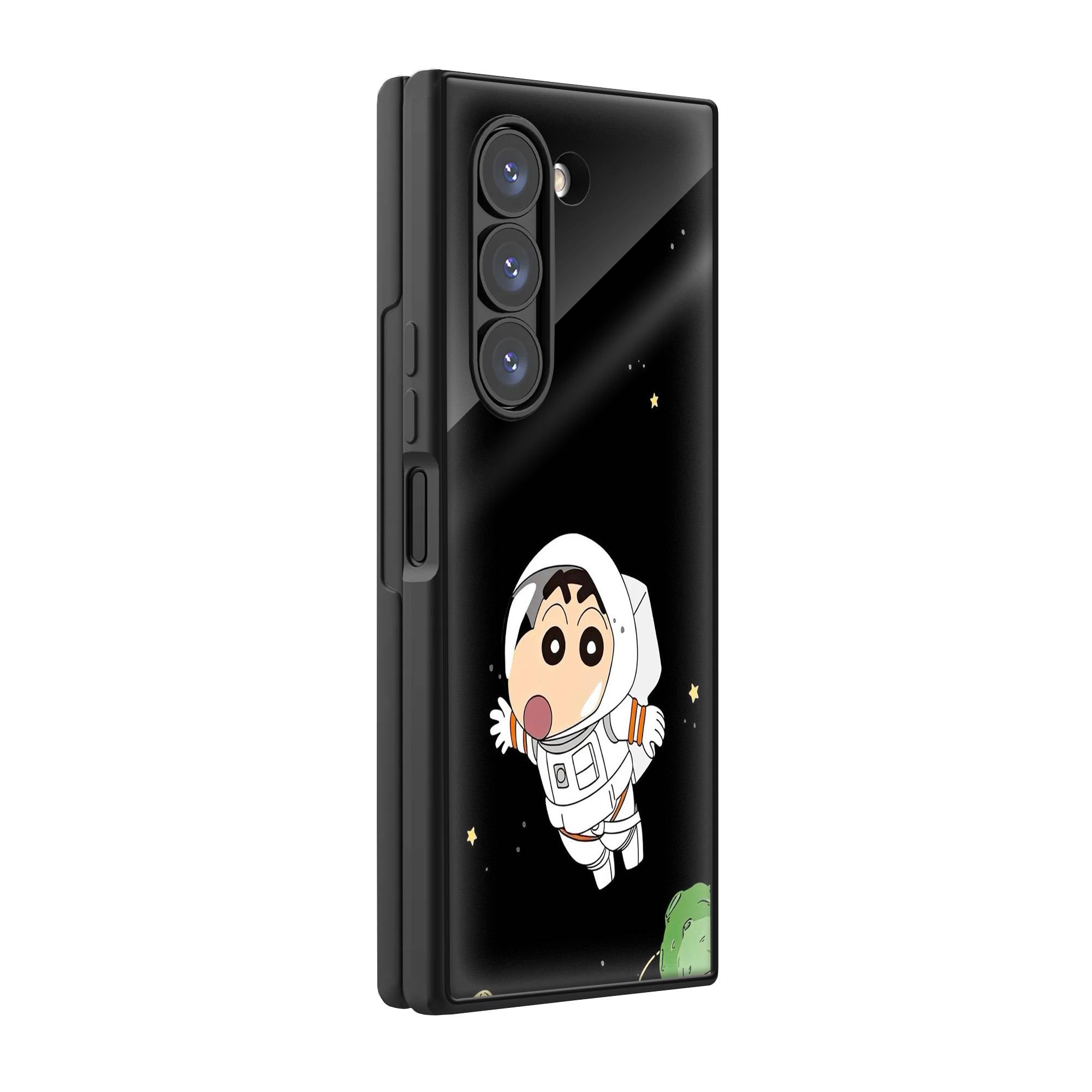 Cute Space Boy Samsung Z Fold Glass Case image 0 Main image