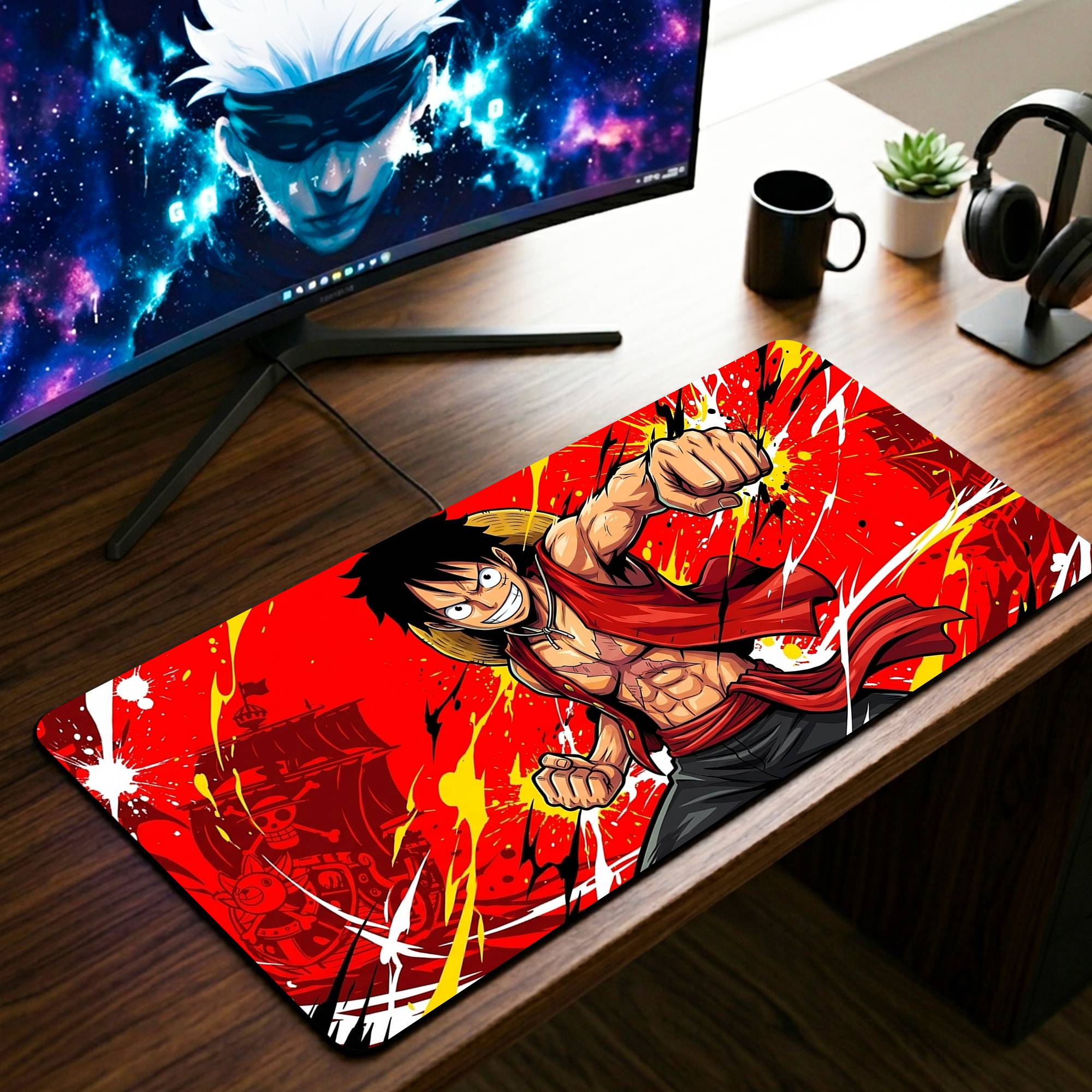 Monkey D. Luffy Desk Mat - 11 x 23 Inch image
